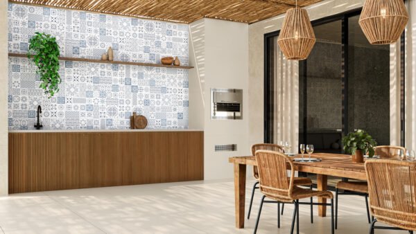 PISO PORCELANATO EMBRAMACO INK TEC  62x122 Gran MIKONOS DECOR  CX COM 2,28 METROS - Imagem 3