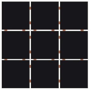 PASTILHA CERAMICA CERAL TLD AC 10X10 BLACK  CX COM 1 METRO