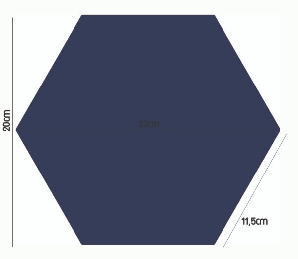 PASTILHA CERAMICA CERAL AC HEXAGONAL BLUE CX COM 1,02 METROS