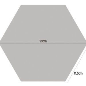 PASTILHA CERAMICA CERAL AC HEXAGONAL CINZA CX COM 1,02 METROS
