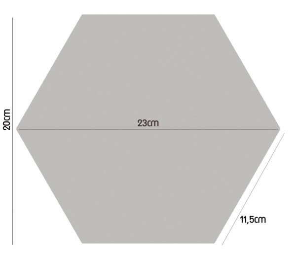 PASTILHA CERAMICA CERAL AC HEXAGONAL CINZA CX COM 1,02 METROS