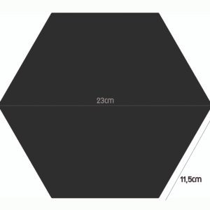 PASTILHA CERAMICA CERAL AC HEXAGONAL BLACK CX COM 1,02 METROS