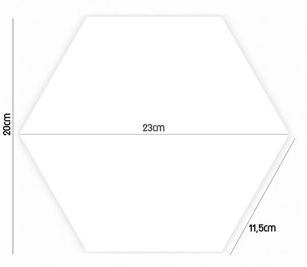 PASTILHA CERAMICA CERAL AC HEXAGONAL WHITE CX COM 1,02 METROS