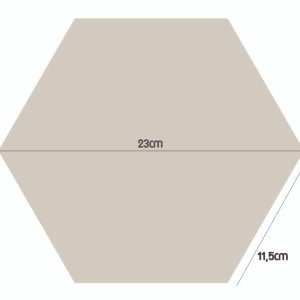 PASTILHA CERAMICA CERAL AC HEXAGONAL MARFIM CX COM 1,02 METROS