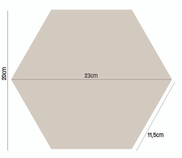 PASTILHA CERAMICA CERAL AC HEXAGONAL MARFIM CX COM 1,02 METROS