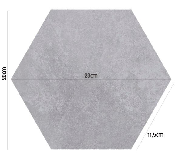 PASTILHA CERAMICA CERAL AC HEXAGONAL CIMENTO CX COM 1,02 METROS