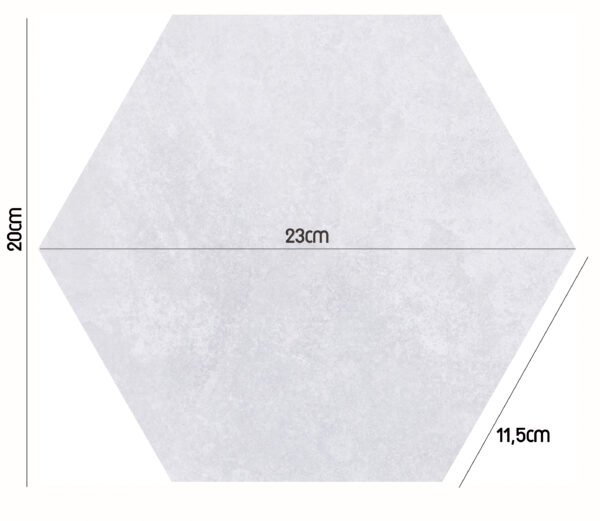 PASTILHA CERAMICA CERAL AC HEXAGONAL CIMENT SOFT CX COM 1,02 METROS