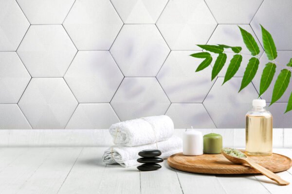 PASTILHA CERAMICA CERAL AC HEXAGONAL CONNECT WHITE CX COM 1,02 METROS - Imagem 3