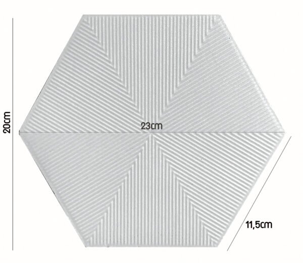PASTILHA CERAMICA CERAL AC HEXAGONAL CONNECT WHITE CX COM 1,02 METROS