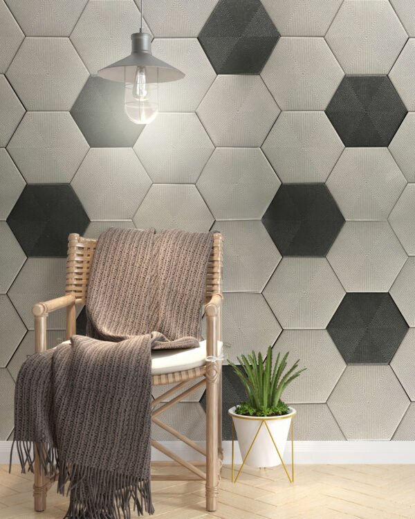 PASTILHA CERAMICA CERAL AC HEXAGONAL CONNECT SOFT GREY CX COM 1,02 METROS - Imagem 3