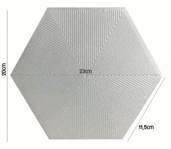 PASTILHA CERAMICA CERAL AC HEXAGONAL CONNECT SOFT GREY CX COM 1,02 METROS