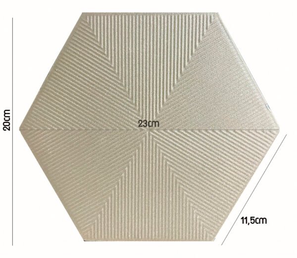 PASTILHA CERAMICA CERAL AC HEXAGONAL CONNECT SAND CX COM 1,02 METROS