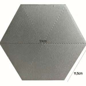 PASTILHA CERAMICA CERAL AC HEXAGONAL CONNECT GREY CX COM 1,02 METROS