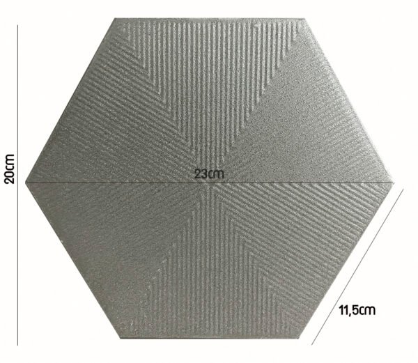 PASTILHA CERAMICA CERAL AC HEXAGONAL CONNECT GREY CX COM 1,02 METROS