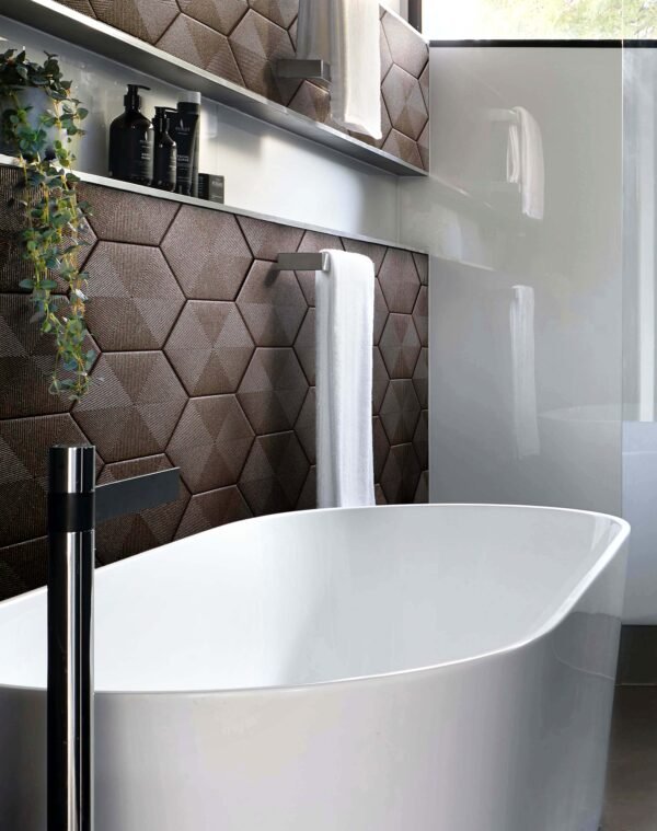 PASTILHA CERAMICA CERAL AC HEXAGONAL CONNECT BROWN CX COM 1,02 METROS - Imagem 3
