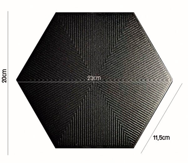 PASTILHA CERAMICA CERAL AC HEXAGONAL CONNECT BLACK CX COM 1,02 METROS