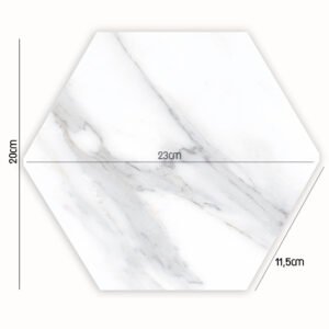 PASTILHA CERAMICA CERAL AC HEXAGONAL CALACATA CX COM 1,02 METROS