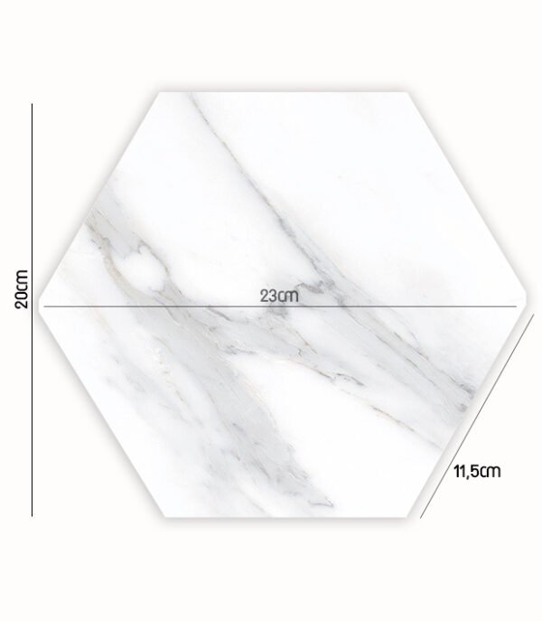PASTILHA CERAMICA CERAL AC HEXAGONAL CALACATA CX COM 1,02 METROS