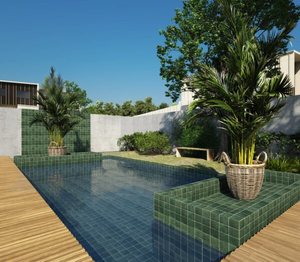 PASTILHA CERAMICA CERAL TLD AC 10X10  ANGRA GREEN CX COM 1 METRO - Imagem 3