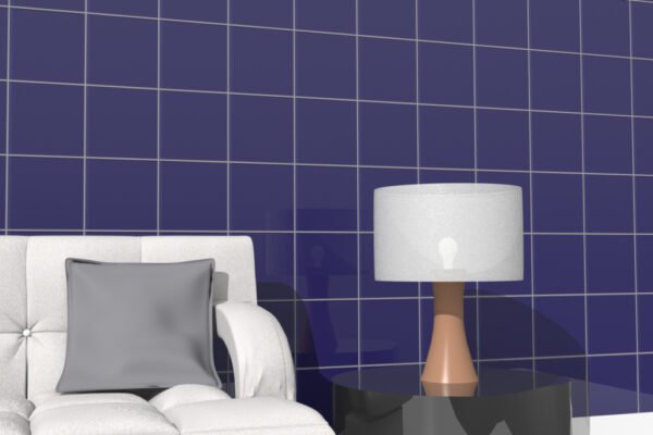PASTILHA CERAMICA CERAL BR 20X20 AZUL COBALTO CX COM 1,69 METROS - Imagem 3