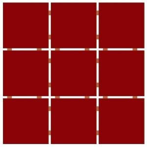 PASTILHA CERAMICA CERAL TLD BR 10X10 VERMELHO CX COM 1 METRO