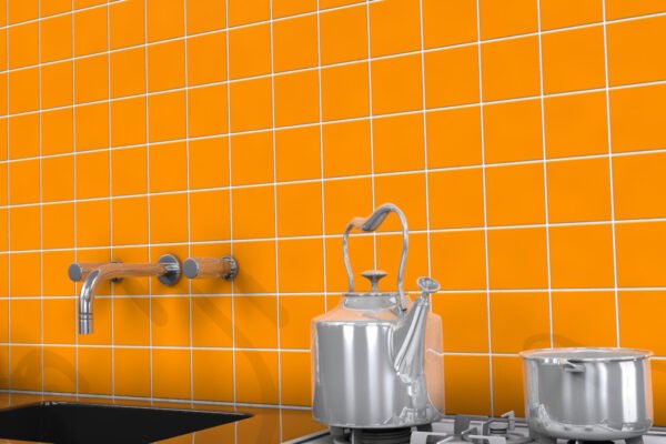 PASTILHA CERAMICA CERAL TLD BR 10X10  LARANJA CX COM 1 METRO - Imagem 3