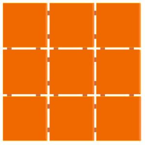 PASTILHA CERAMICA CERAL TLD BR 10X10  LARANJA CX COM 1 METRO