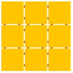 PASTILHA CERAMICA CERAL TLD BR 10X10  AMARELO CX COM 1 METRO