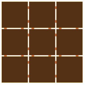 PASTILHA CERAMICA CERAL TLD BR 10X10  MARROM CX COM 1 METRO