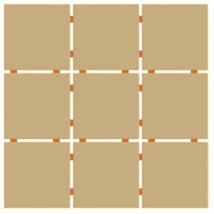 PASTILHA CERAMICA CERAL TLD BR 10X10  MARROM MEDIO CX COM 1 METRO