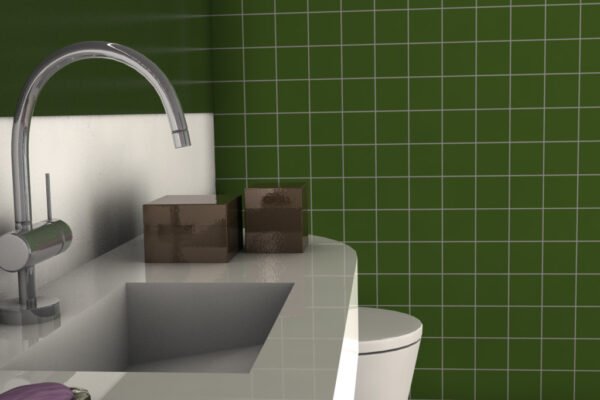 PASTILHA CERAMICA CERAL TLD BR 10X10  VERDE MUSGO CX COM 1 METRO - Imagem 3