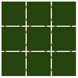 PASTILHA CERAMICA CERAL TLD BR 10X10  VERDE MUSGO CX COM 1 METRO