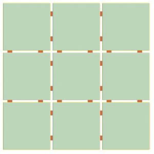 PASTILHA CERAMICA CERAL TLD BR 10X10  VERDE ACQUA CX COM 1 METRO