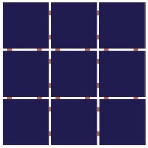 PASTILHA CERAMICA CERAL TLD BR 10X10  AZUL COBALTO CX COM 1 METRO
