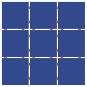 PASTILHA CERAMICA CERAL TLD BR 10X10  AZUL ROYAL CX COM 1 METRO