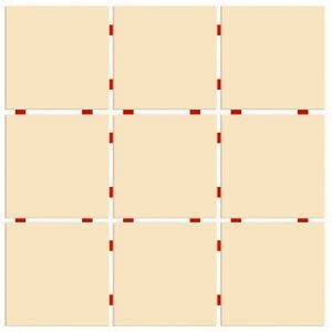 PASTILHA CERAMICA CERAL TLD BR 10X10  MARFIM  CX COM 1 METRO