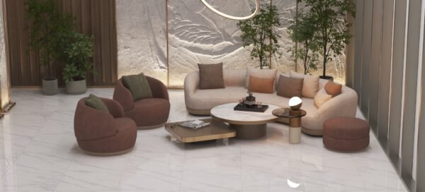 PISO PORCELANATO DELTA NOVA PO 90X90 RAGGI OFF WHITE CX COM 2,43 METROS - Imagem 4